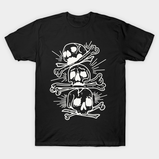 Three of skulls T-Shirt by Autistique